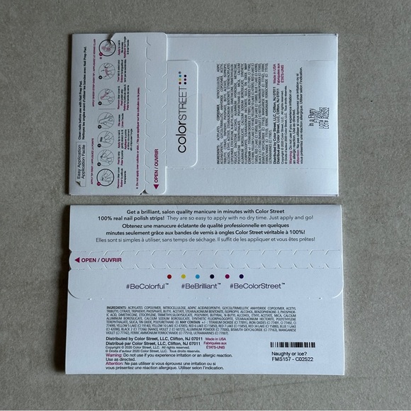 Color Street Nail Strips Bundle - Naughty or Ice? & Winter Wonderland French Set - Picture 5 of 5